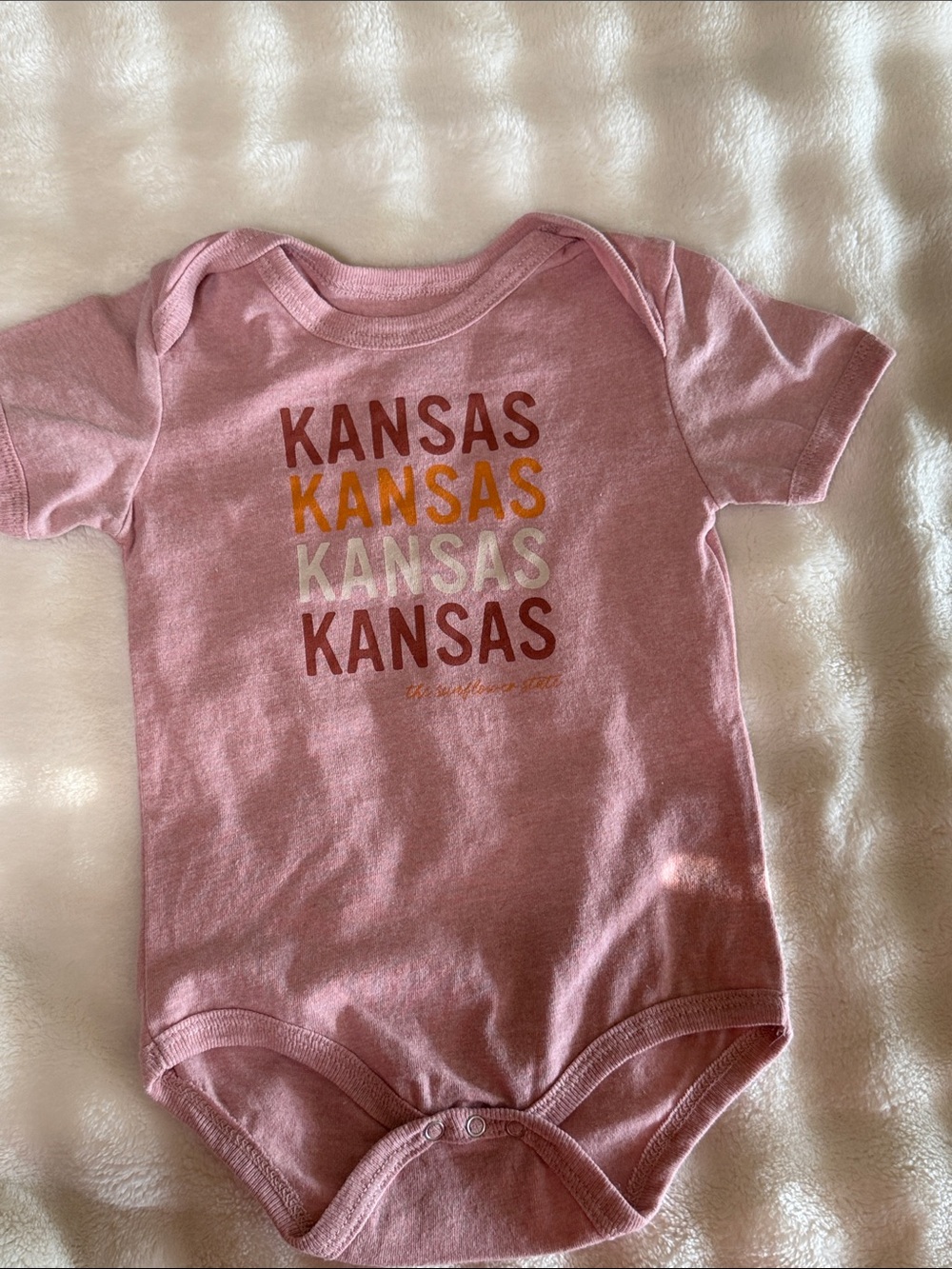 NWOT Pink Kansas Graphic Baby One-Piece Bodysuit